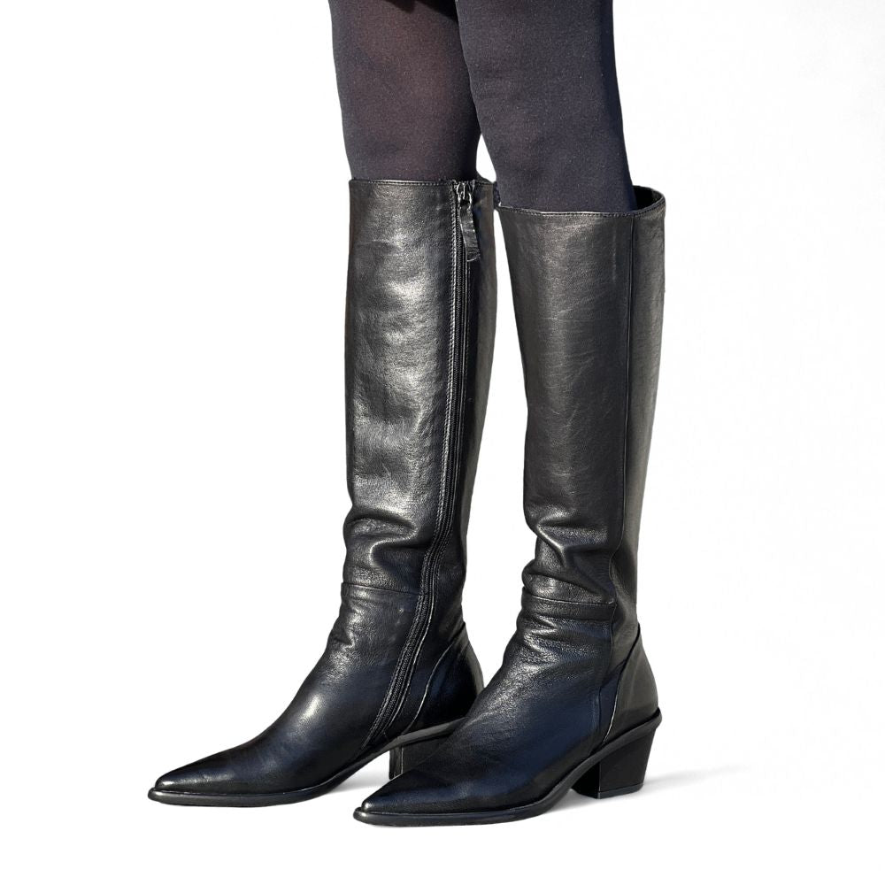 Svarte high-boots