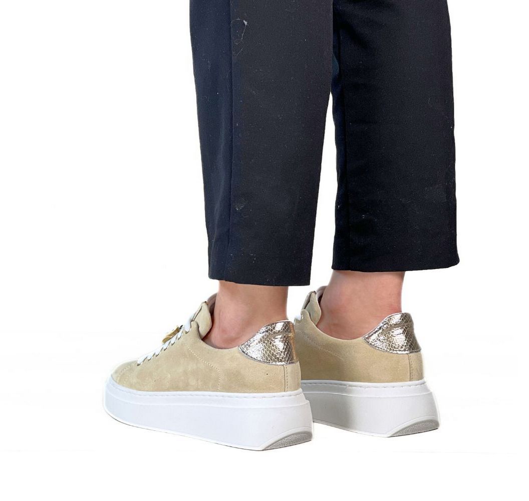 Dame sneakers beige