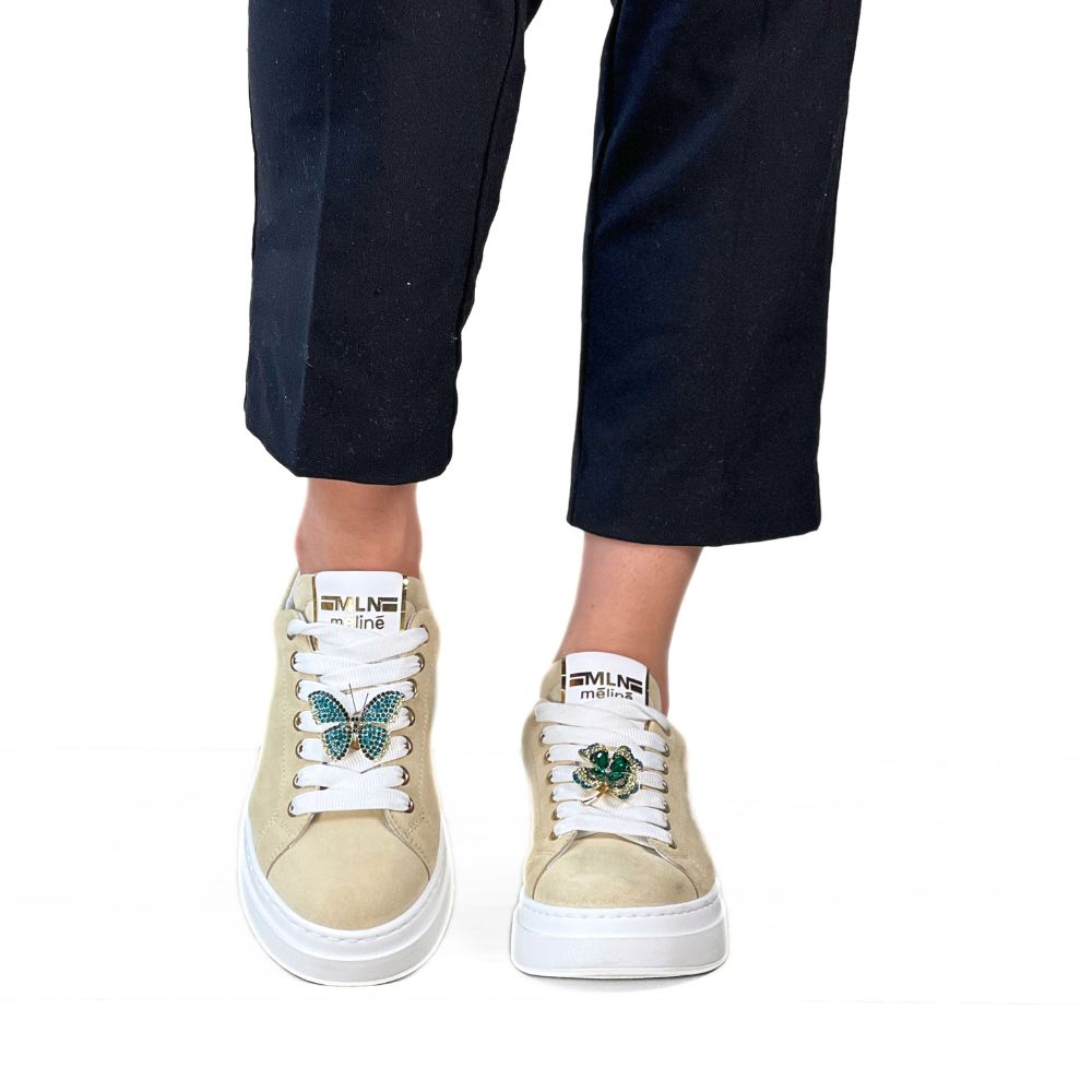 Semskede beige sneakers