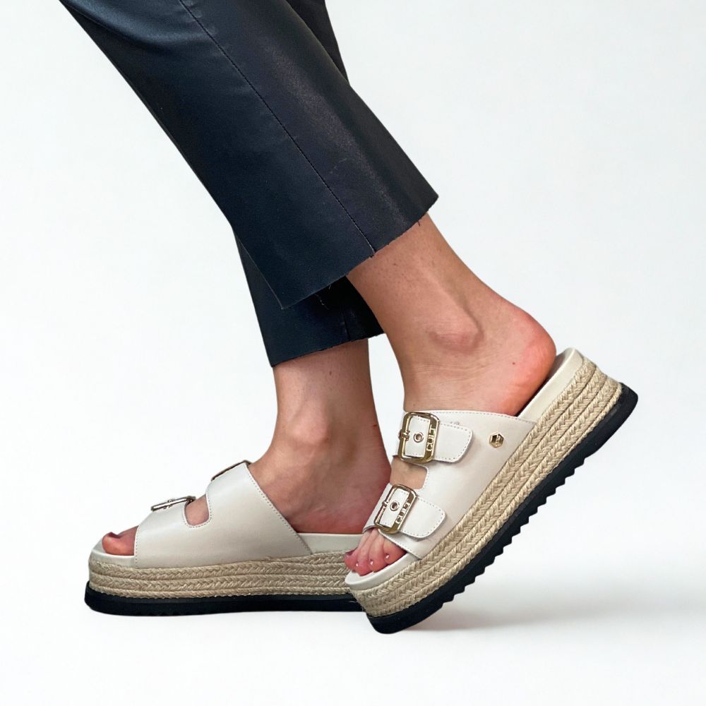 Hvit dame sandal