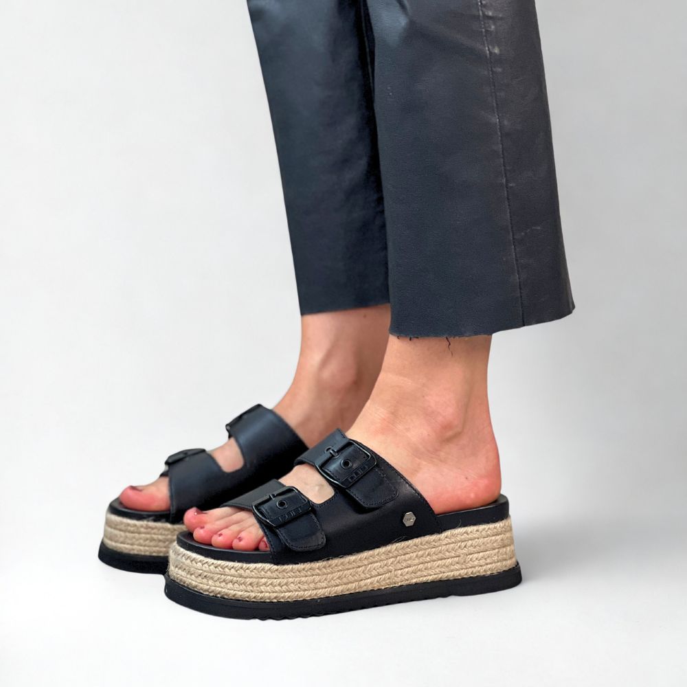 svarte chunky sandaler