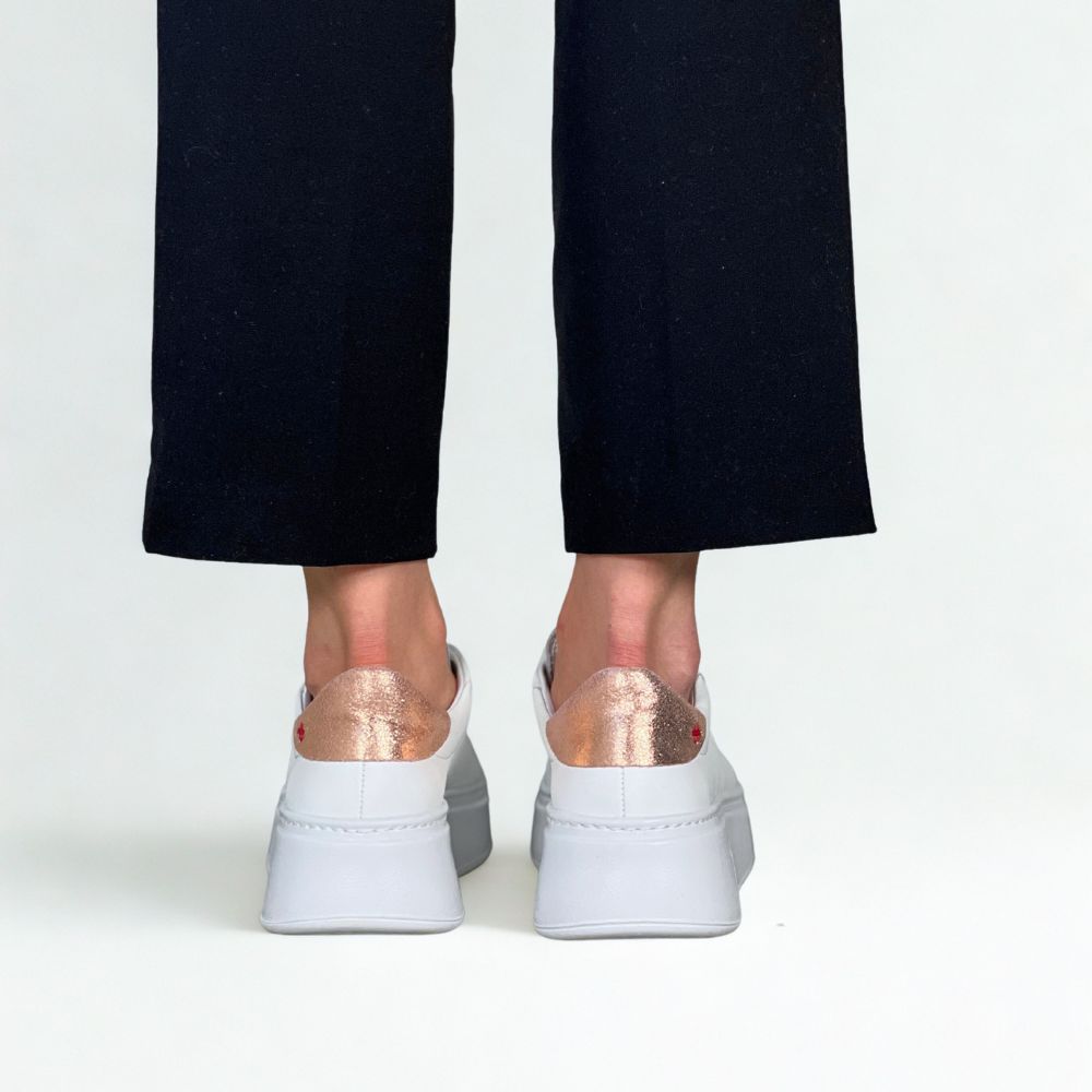 GIO+ Rosetta Sneaker Hvit med rosa