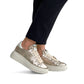 Gull chunky sneakers til dame i skinn