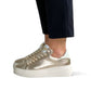 Gull chunky sneakers til dame i skinn