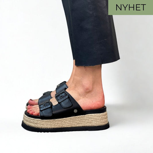 Svarte sandaler