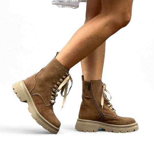 Brun chunky boot